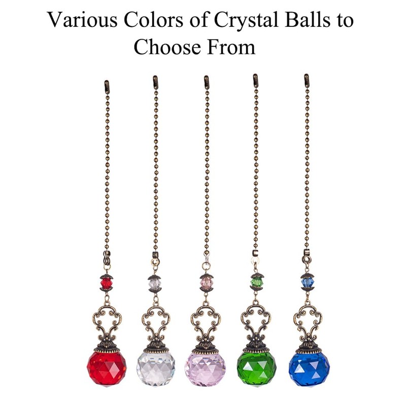 4PCS Ceiling Fan Pull Chain, Light Pull Chain Extension with