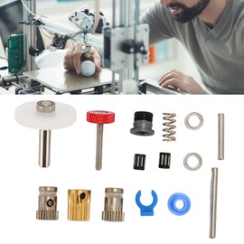 Extruder Dual Gear Hardware Kit, 3D Printer Extruder Dual Gear Kit, Complete Accessories, Alloy Steel Steel, High Accuracy Machining, Easy to Install for Replacement