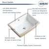 18 Inch Undermount Bathroom Sink White Rectangular Porcelain Ceramic Vanity
