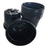 Landmark Plastics Nursery Black Plastic Pots, Trade Gallon Size, Box