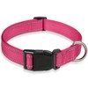 Reflective Dog Collar with Buckle Adjustable Safety Nylon Collars for
