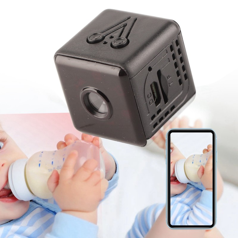 Wireless Mini Cube WIFI Camera No Light Night Vision Silent