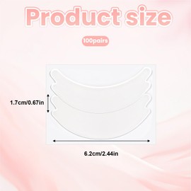 Ptwola 100 Pairs Eyelash Under Eye Pads for Lash Extensions Lint Free Eyelash Tech Supplies Sticky Eye Lash Lift Patches No Tape Needed Fit Most Eye Shape Must Haves Beauty Tool for Eyelash Women