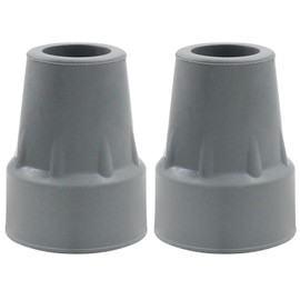Bonsicoky 2 Pack Rubber Cane Tips 7/8 Inch - Heavy Duty Cane Tips - Replacement Rubber Cane Tips for Canes, Walking Sticks, Crutches, Hiking Stick - Grey