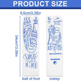 VYIBPDY 1 Paar Reflexology Socks, Fußreflexzonen Socken mit Massage Tools Reflexzonen Socken Akupressur Socken Fußmassage Socken Reflexology Chart Socks Geeignet für erwachsene Männer und Frauen