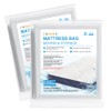 CACATUA 2-Pack Single Clear Plastic Mattress Cover, Waterproof Mattress Protector