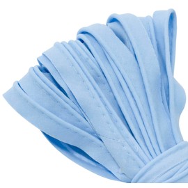 AERZETIX - C77209 - Ribbon Piping 9 Metres x 10 mm - Cotton - Colour Light Blue - Piping Passepartouts Borders for Clothes Cushions Duvets Bias Tape