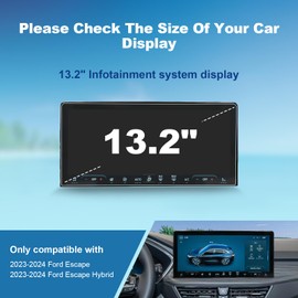 (2pcs) Coleya for 2023 2024 2025 Ford Escape Screen Protector, 13.2-inch Escape (ST-Line Elite/Platinum/Plug-in Hybrid/ST-Line Select/ST-Line/Active), 2025 2024 Escape Hybrid Accessories High Clarity