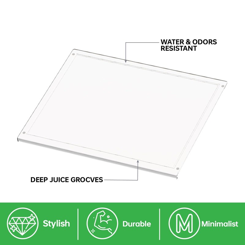 NAURLEF large acrylic cutting board clear countertop minimalist kitchen decor