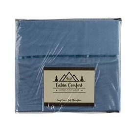 Everything Summer Camp Cabin Comfort - Cot Sheet for Camping and RV Cots - Fits All Cot Size Beds Comfortably -72 x 28 Inches - Super Soft (1 Piece Cot (Fitted), Dusty Blue)