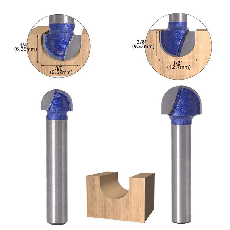 Mesee 4 Pieces Cove Core Box Router Bit Set Industrial