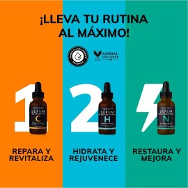 Kit 3 Serums: Vitamina C + Ácido Hialurónico + Niacinamida