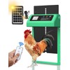 Solar Powered Automatic Chicken Door with Timer, Anti-Pinch, Durable Aluminum