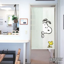 Noren 95188 Snoopy Look In Peanuts Print Half Noren Width 33.5 inches (85 cm) Length 59.1 inches (150 cm)