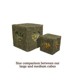 Rosewood Rosewood Naturals I Love Hay Forage Cube, Small Animal Treat and Gnaw Toy for Rabbits, Guinea Pigs, Chinchillas, Degus, Hamsters, Gerbils, Mice and Rats - Large