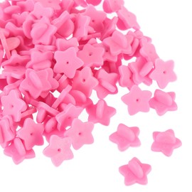 ARTIBETTER 100pcs Rubber Pin Backs Lapel Pin Backs Butterfly Clutch Backings Pin Cap Keepers Star Shape for Badges Pink