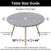 Spotjoy Round Vinyl Table Cloth, Waterproof Elastic Fitted Tablecloth with