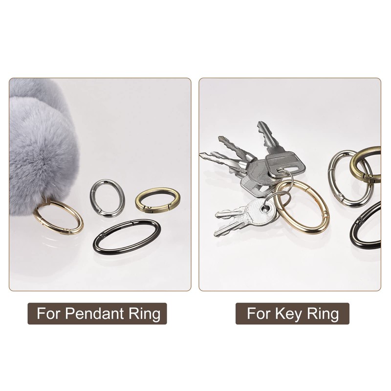 sourcing map Spring Oval Ring, 6Pcs 2.36 Inch Round Spring