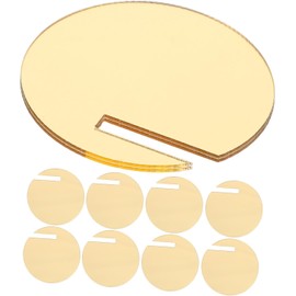 SHOWERORO 180 Piezas Etiqueta de acrílica etiquetas para fiesta Identificadores de copa de vino Drink Tags glass Markers Acrílico Dorado