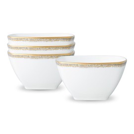 Noritake Haku Set of 4 Square Bowls, 4-1/2", 11 oz.