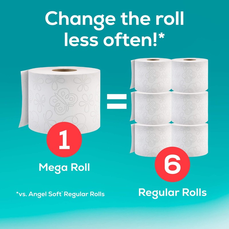 ANGEL SOFT® BATH TISSUE, 12 SUPER MEGA ROLLS