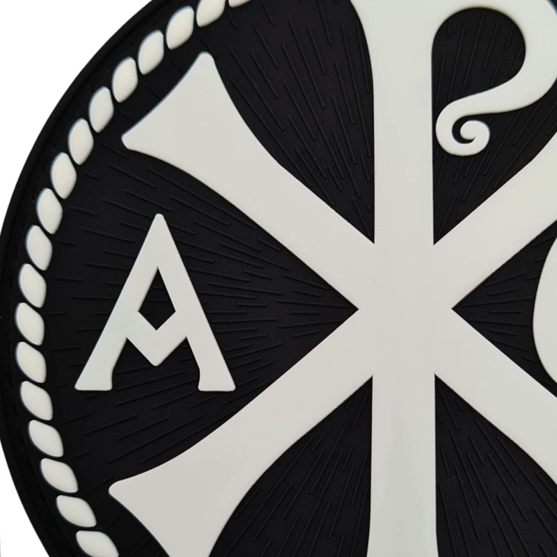 Chi Rho Jesus Christ Symbol Tactical PVC Badge Compatible with