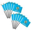 Oklahoma 4x6in Stick Flag - 1 dozen pack