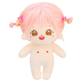 niannyyhouse 20cm Plush Doll Girl Humanoid Stuffed Body no Attribute 8" Normal Body Wearable Clothing Dress Up Gifts (a-2-without Skeleton)