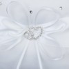 MAGICLULU Double Heart Ring Pillow 18x18cm Satin Ribbon Bridal Wedding