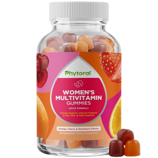 Womens Multivitamin Gummy Vitamins for Adults - Natural Multivitamin for Women Gummies and Natural Immune System Booster - Womens Multivitamin Gummies for Adults Complete Multivitamin with Zinc