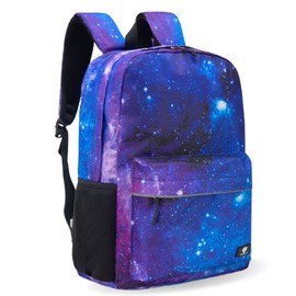 Fenrici Galaxy Backpack for Boys, Girls, Kids, Kids Backpack with Padded Laptop Compartment, Kids' Bookbags for School, Cosmic Backpack, Space Backpack, Purple Galaxy, 17 Inch