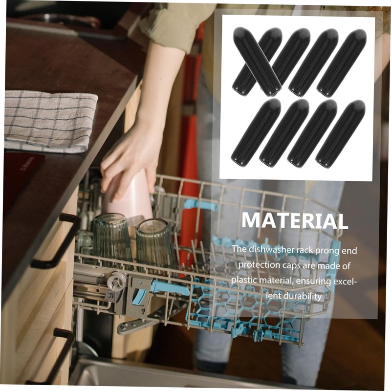 Mobestech 200 Pcs Dishwasher Rack Tip Caps Dishwasher Prong End