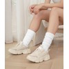 AugRing Womens Slouch Sock Scrunch Socks Retro Knee High Socks