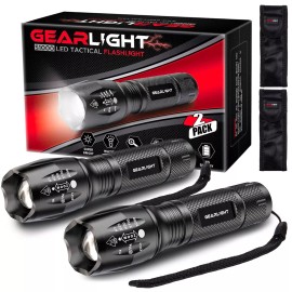GearLight LED Flashlights - Mini Camping Flashlights with High Lumens, 5 Mode...