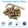 Moicstiy 30 Pcs 5/16"-18 x 20mm Threaded Inserts for Wood,