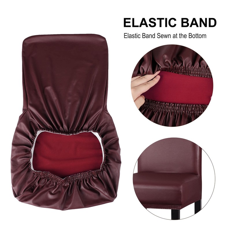 PiccoCasa Waterproof Bar Stool Covers, Faux Leather Pub Counter Height