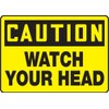 Accuform "Caution Watch Your Head" Safety Sign, Accu-Shield™, 7 x