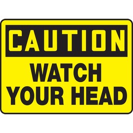 Accuform "Caution Watch Your Head" Safety Sign, Accu-Shield™, 7 x 10 Inches (MECR601XP)