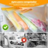 12Pcs Bolsas Reutilizables para Alimentos Herméticas y Ecológicas (Verde, 28x26cm)