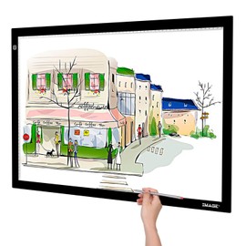 A2 Light Box, Large Size Tracing Light Pad, Ultra-Thin LED Light Board Stepless Brightness and Flicker-Free Design, Perfect for Drawing, 2D Animation, Calligraphy, Embossing, Sketching Tattoo