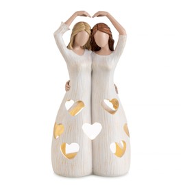 Candeldo Geschenke für Schwester Geschenk Freundin: Geschenk Schwester Freundin Geburtstagsgeschenk Geschenke für Beste Freundin Frauen Kerzenständer Schwestern Geschenkideen zu Weihnachten Geburtstag