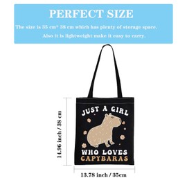 Capybaras Makeup Bag, Capybara Lovers Accessories, Huge Cavy Rodent Gift, Animal Themed Gift, Just A Girl Who Loves Capybaras Cosmetic Bag, Loves Capybaras Tote Eu, Cosmetic bag with print