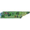 Tennessee - Acrylic State Map Refrigerator Magnet