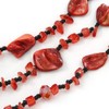 Avalaya Three-Strand Necklace with Red & Black Glass and Shell