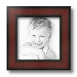 ArtToFrames 7x7 Inch Brown Picture Frame, This 1.75 Inch Custom Wood Poster Frame is Honors Mahogany - Comes with Foam Backing 3/16 inch and Regular Glass (FBPLD11145-7x7)