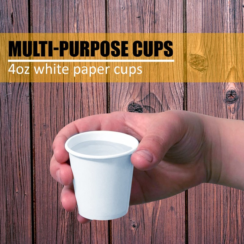 Smygoods White Paper Hot Cups, Paper Hot Cups with Lids,