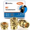 220Pcs M2 Threaded Inserts, M2 Female Thread Metric Knurled Nuts