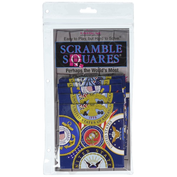B. Dazzle - U.S Armed Services 9 Piece Scramble Square Puzzle - Challenging Brain Teaser for Children & Adults-Boosts Cognitive Function & Problem Solving
