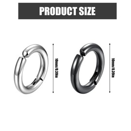 2 Pairs Fake Hoop Earrings, No Nasolabial Piercing, Fake Earrings, Stainless Steel Magnetic Earrings, No Piercing Clip On Earrings for Men and Women, Hypoallergenic Earrings for Men and Girls