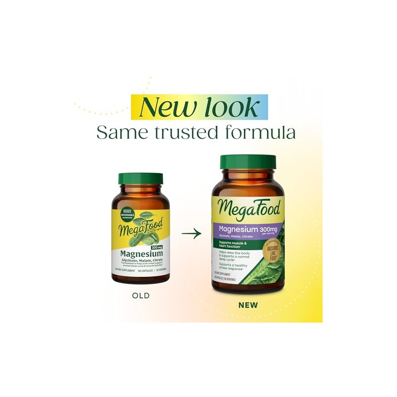 MegaFood Magnesium 300 mg - Highly absorbable Blend of Magnesium